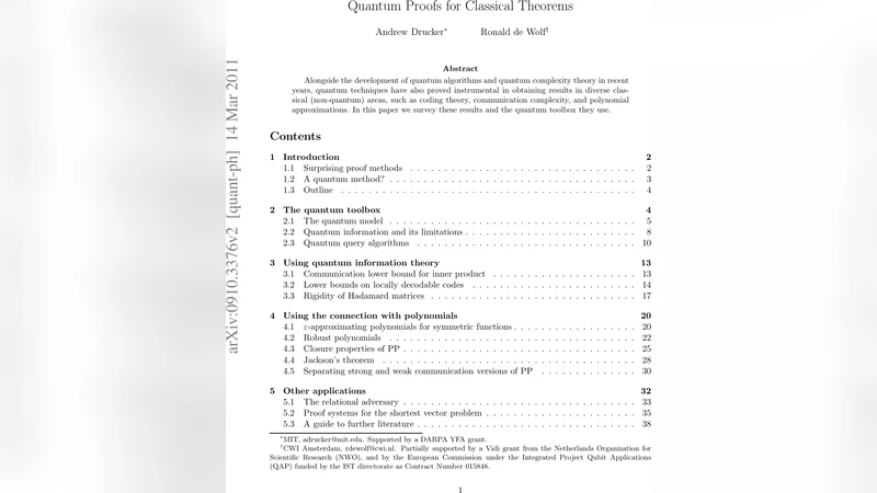Quantum Proofs for Classical Theorems