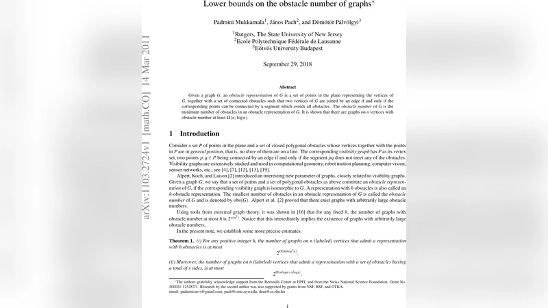 Lower bounds on the obstacle number of graphs