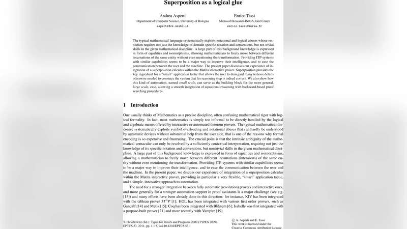 Superposition as a logical glue