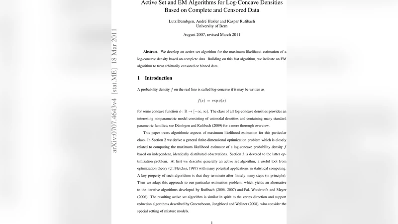 Active Set and EM Algorithms for Log-Concave Densities Based on Complete   and Censored Data