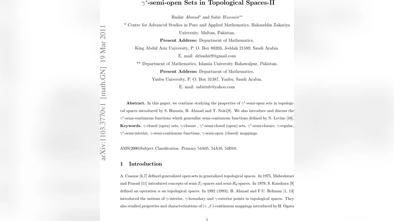 $gamma^{*}$-semi-open Sets in Topological Spaces-II
