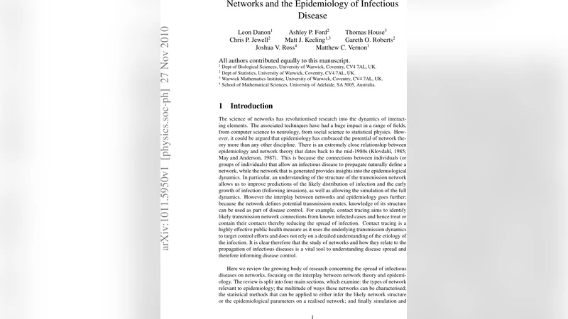 Networks and the Epidemiology of Infectious Disease