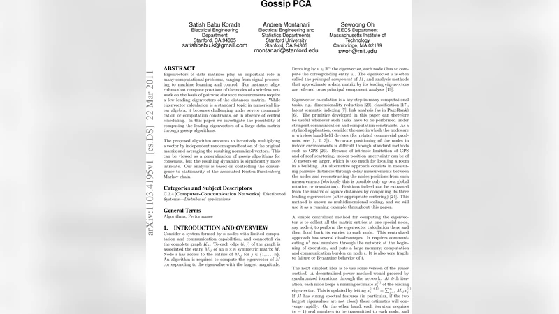 Gossip PCA