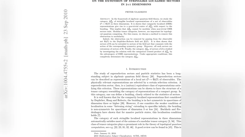 On the extension of stringlike localised sectors in 2+1 dimensions