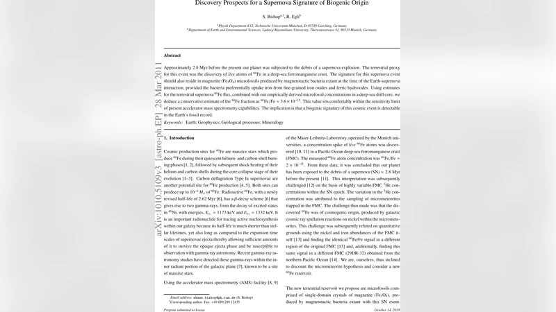 Discovery Prospects for a Supernova Signature of Biogenic Origin