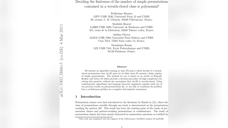 Deciding the finiteness of the number of simple permutations contained   in a wreath-closed class is polynomial