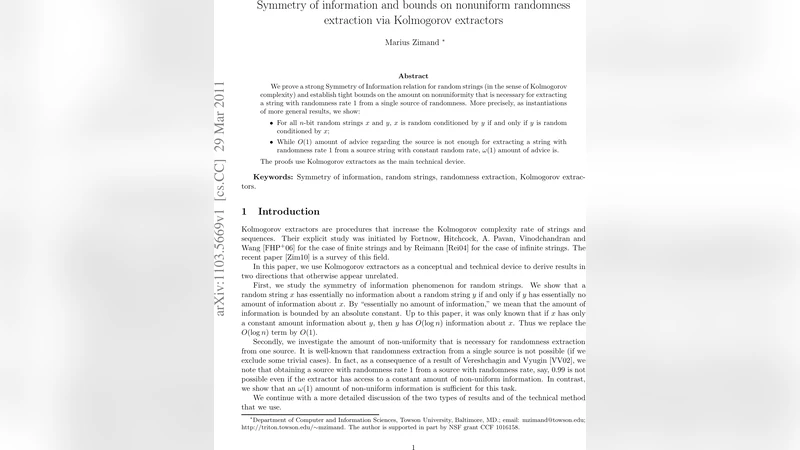 Symmetry of information and bounds on nonuniform randomness extraction   via Kolmogorov extractors