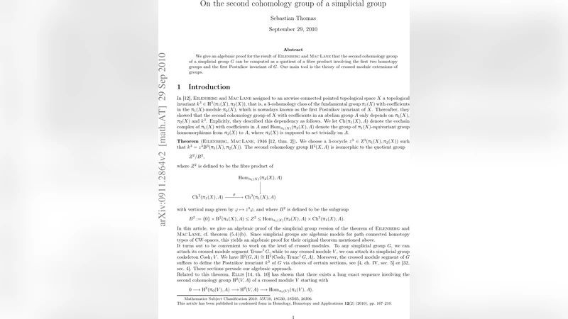 On the second cohomology group of a simplicial group