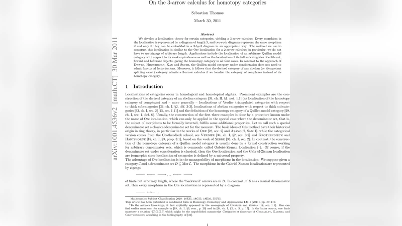 On the 3-arrow calculus for homotopy categories