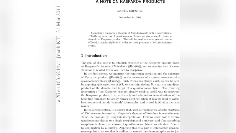 A note on Kasparov products