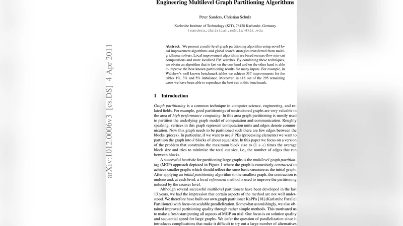 Engineering Multilevel Graph Partitioning Algorithms