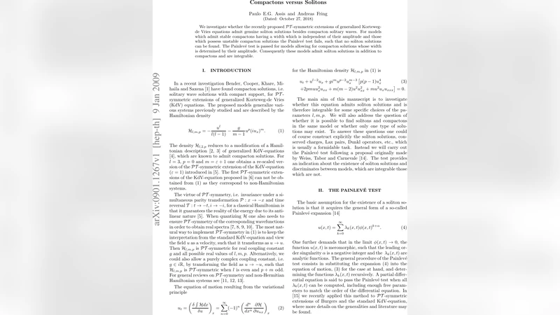 Compactons versus Solitons
