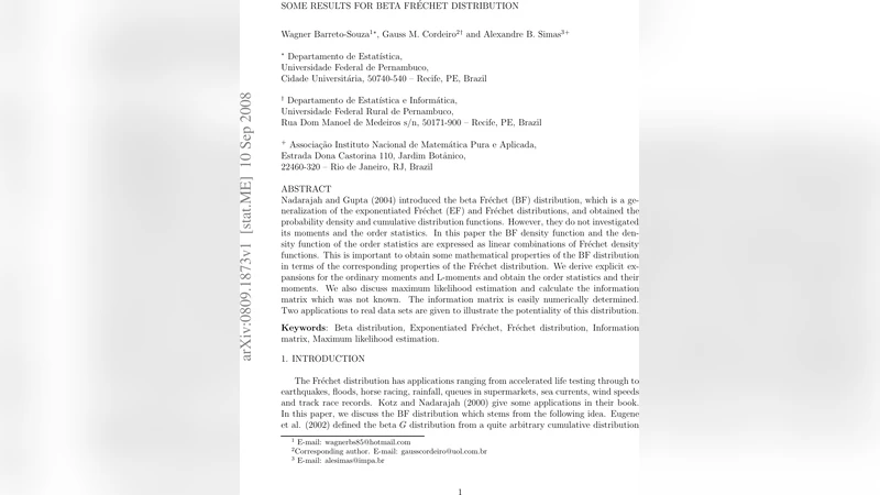 Some results for beta Frechet distribution