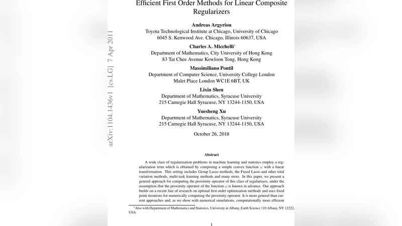 Efficient First Order Methods for Linear Composite Regularizers