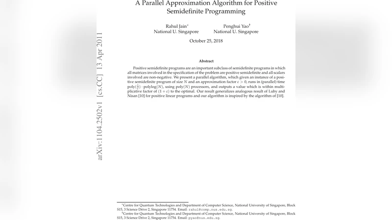 A Parallel Approximation Algorithm for Positive Semidefinite Programming