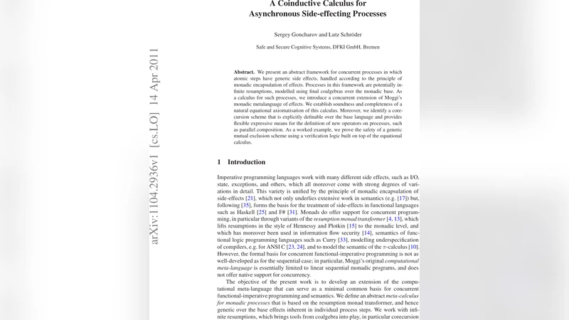 A Coinductive Calculus for Asynchronous Side-effecting Processes
