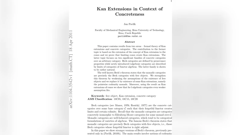 Kan Extensions in Context of Concreteness
