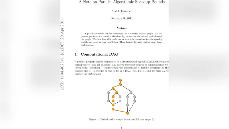A Note on Parallel Algorithmic Speedup Bounds