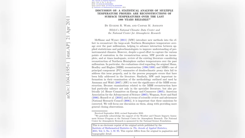 Discussion of: A statistical analysis of multiple temperature proxies:   Are reconstructions of surface temperatures over the last 1000 years   reliable?