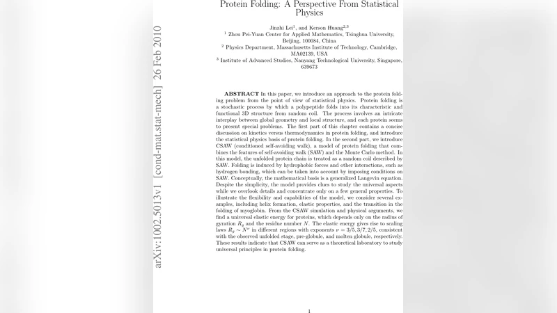 Protein Folding: A Perspective From Statistical Physics