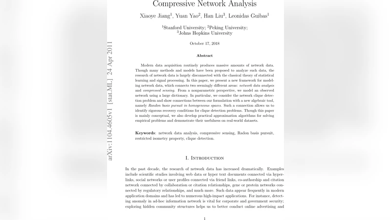 Compressive Network Analysis