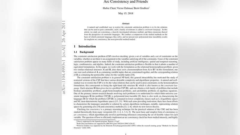 Arc Consistency and Friends