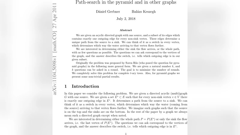 Path-search in the pyramid and in other graphs