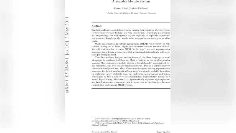 A Scalable Module System