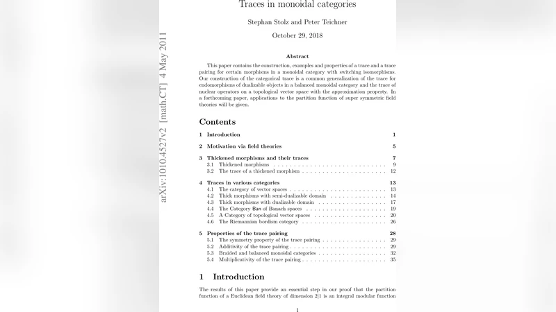 Traces in monoidal categories