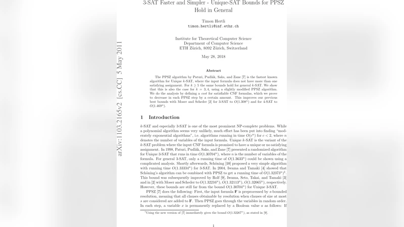 3-SAT Faster and Simpler - Unique-SAT Bounds for PPSZ Hold in General