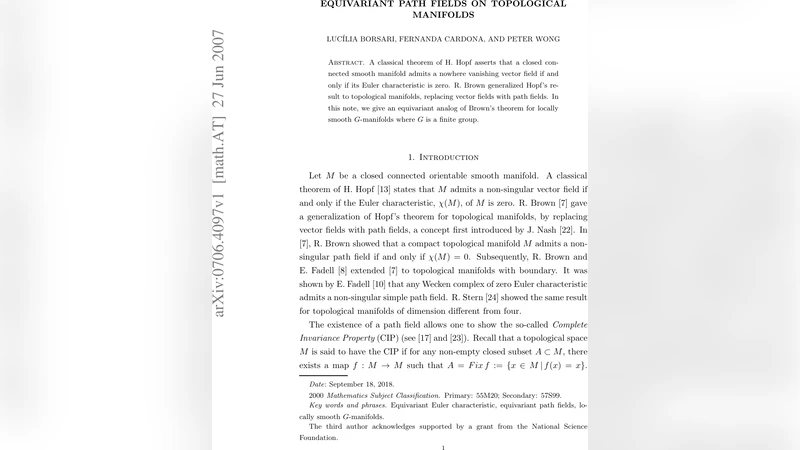Equivariant path fields on topological manifolds