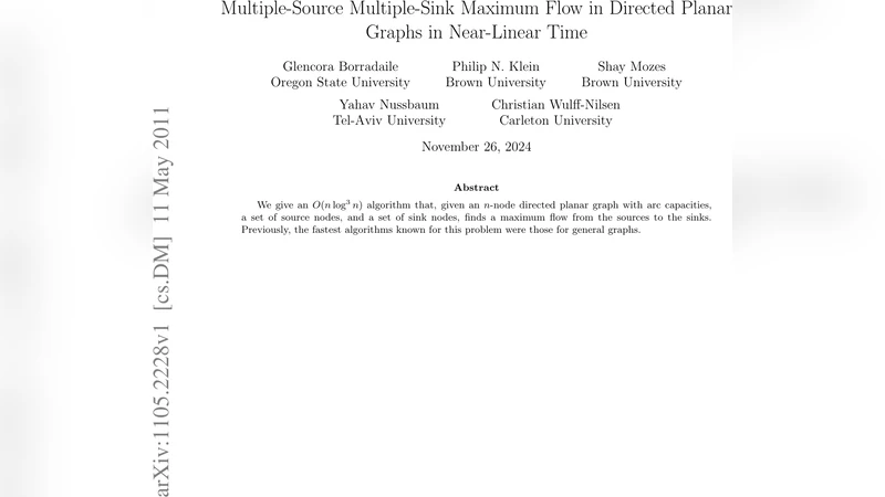 Multiple-Source Multiple-Sink Maximum Flow in Directed Planar Graphs in   Near-Linear Time