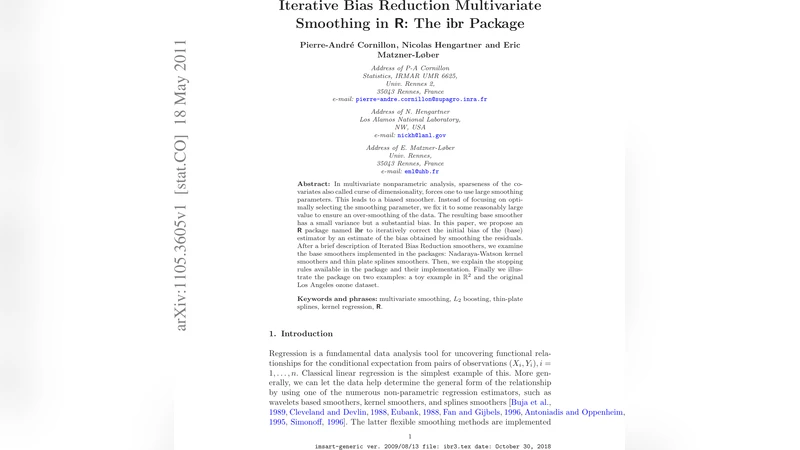 Iterative bias reduction multivariate smoothing in R: The ibr package