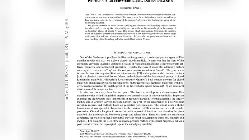 Positive scalar curvature, K-area and essentialness