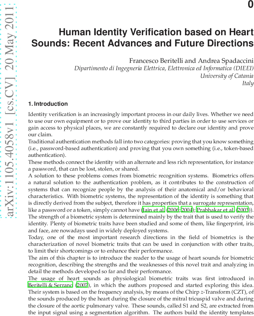 Human Identity Verification based on Heart Sounds: Recent Advances and   Future Directions