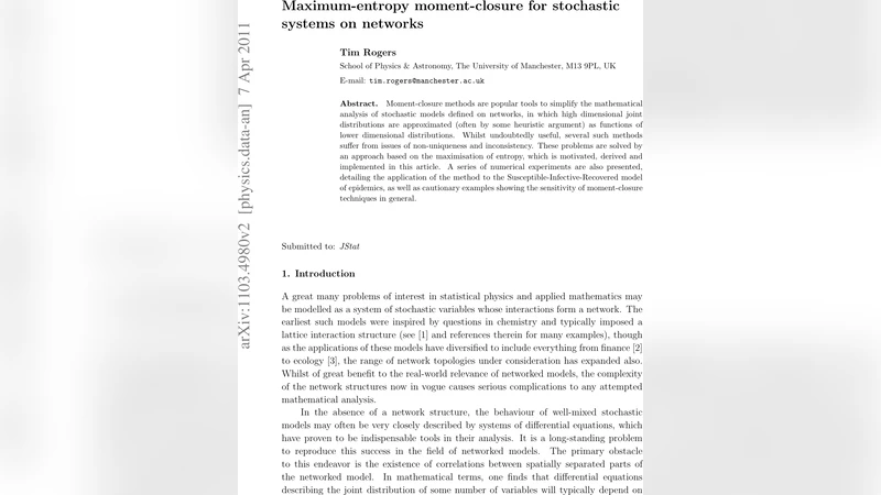 Maximum-entropy moment-closure for stochastic systems on networks