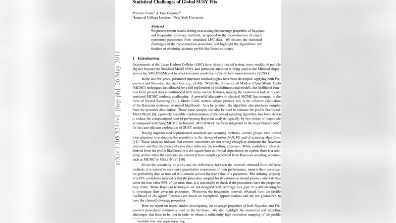 Statistical Challenges of Global SUSY Fits