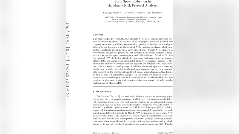 State Space Reduction in the Maude-NRL Protocol Analyzer