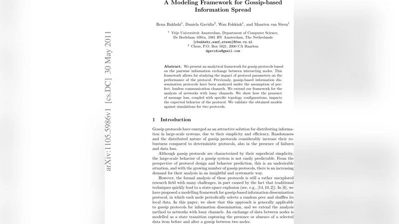 A Modeling Framework for Gossip-based Information Spread