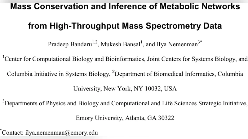 Mass Conservation And Inference of Metabolic Networks from   High-throughput Mass Spectrometry Data