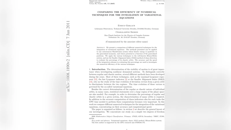 Comparing the efficiency of numerical techniques for the integration of   variational equations