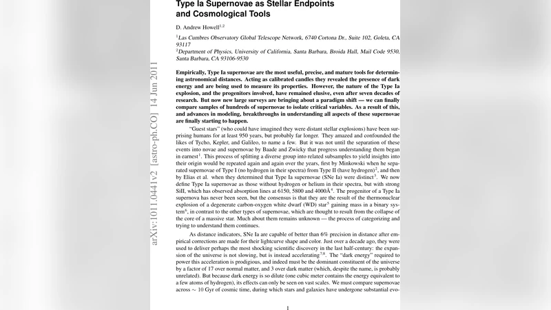 Type Ia Supernovae as Stellar Endpoints and Cosmological Tools