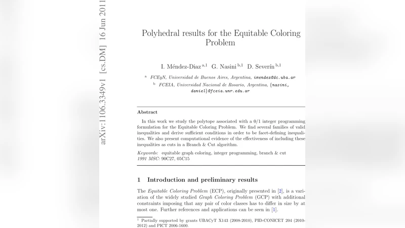 Polyhedral results for the Equitable Coloring Problem