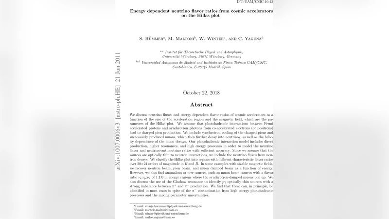 Energy dependent neutrino flavor ratios from cosmic accelerators on the   Hillas plot