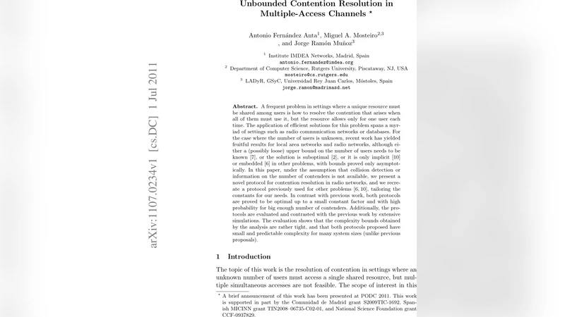 Unbounded Contention Resolution in Multiple-Access Channels