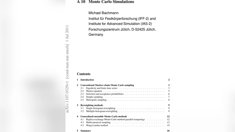 Monte Carlo Simulations