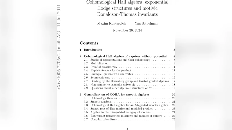 Cohomological Hall algebra, exponential Hodge structures and motivic   Donaldson-Thomas invariants