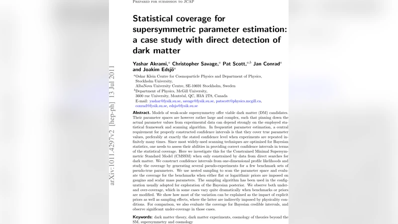 Statistical coverage for supersymmetric parameter estimation: a case   study with direct detection of dark matter
