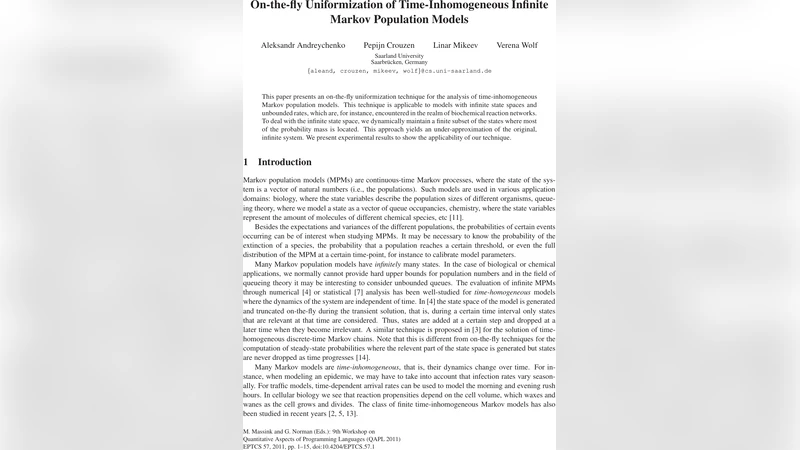On-the-fly Uniformization of Time-Inhomogeneous Infinite Markov   Population Models