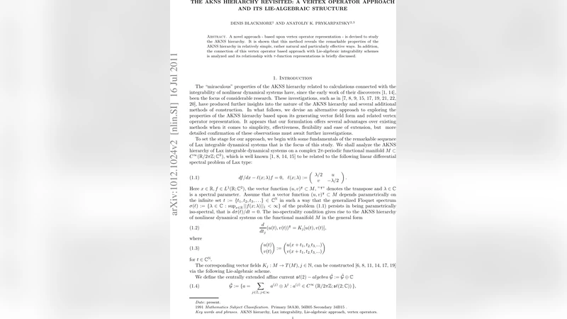 The AKNS Hierarchy Integrability Analysis Revisited: The Vertex Operator   Approach and its Lie-Algebraic Structure